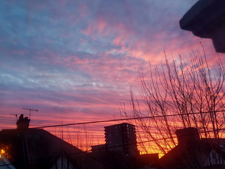 coloured skies in london