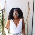 a lady on the balcony