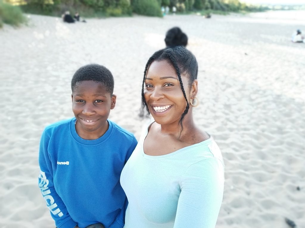 Son and I in Swansea, Wales