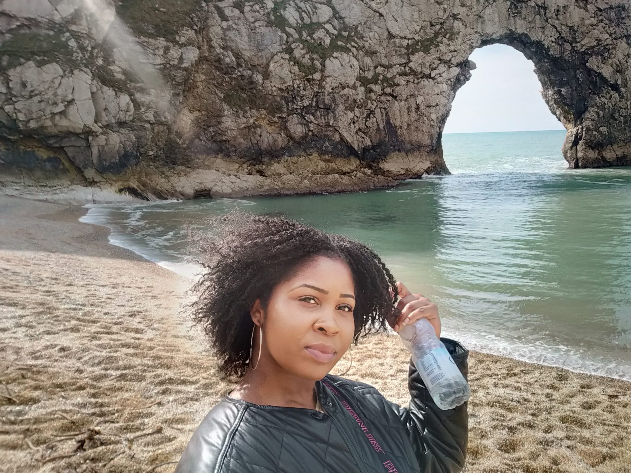 A Lady at Durdle Door Beach, UK