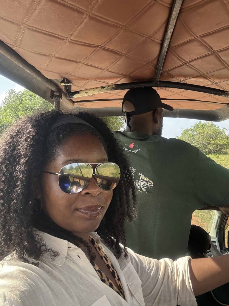 husband and wife on safari- shimba hills